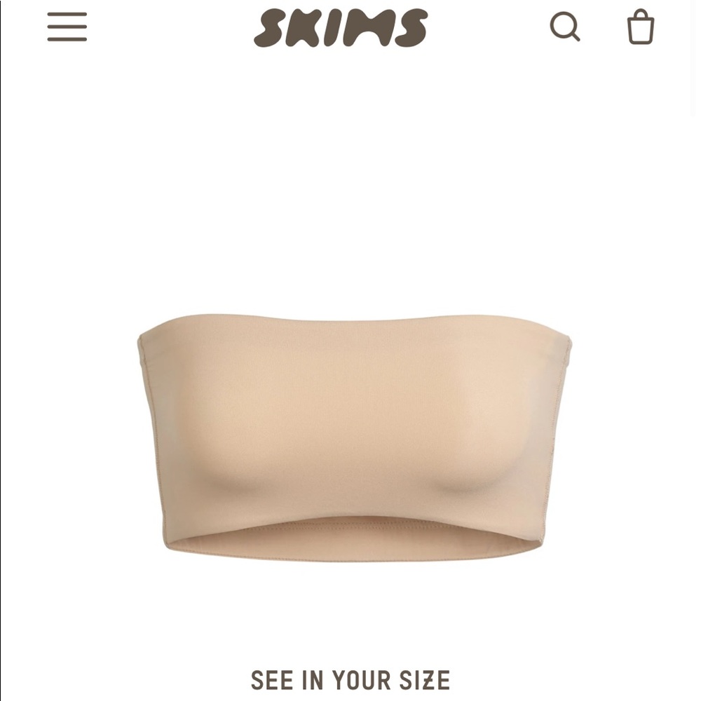 SKIMS fits everybody bandeau bra in size L
